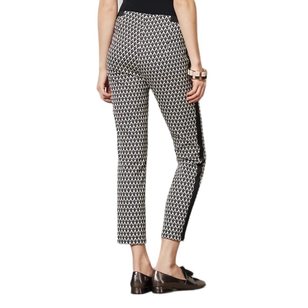 Anthropologie Waverly Geo Tile Trouser. Grey Black and White. Size 8 #243 - Picture 2 of 8
